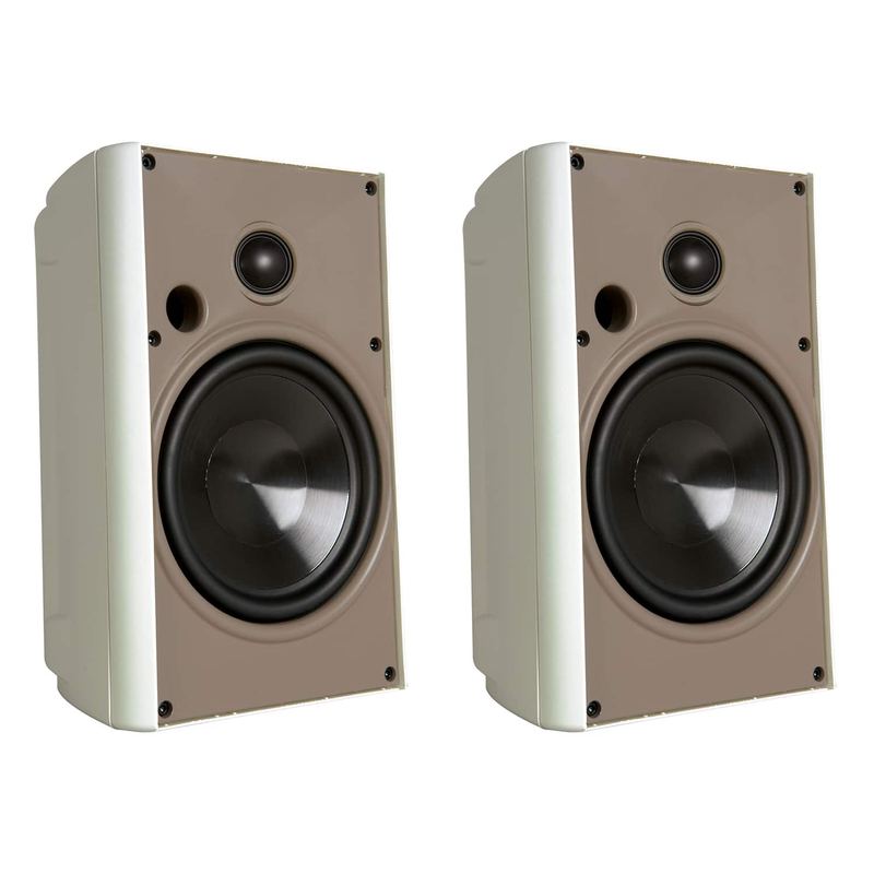 Proficient Audio - 5-1/4" 125-Watt AW525 Indoor/Outdoor Speaker Pair, Polypropylene Woofer, Pivoting Soft-Dome Tweeter, 8 Ohms - White
