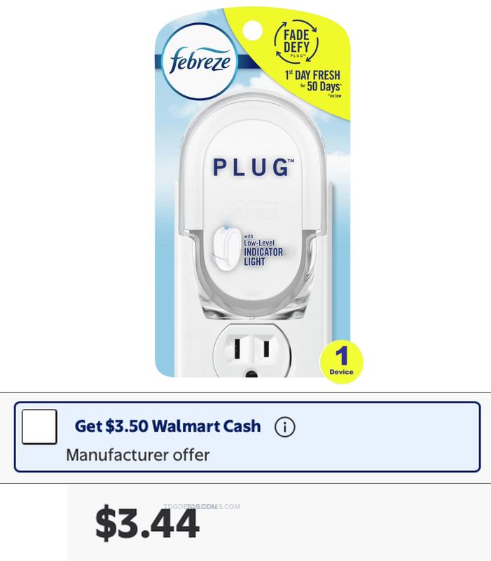 WCASH DEAL ON FEBREZE PLUG AT WALMART