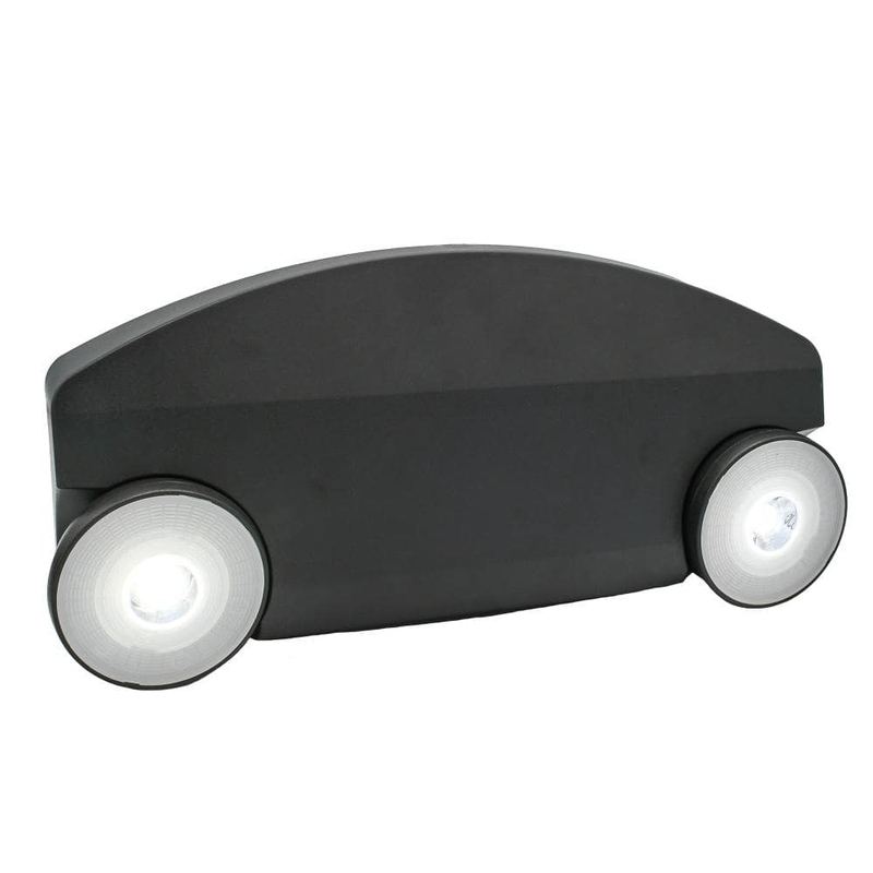 ETI LIGHTING - 60-Watt Equivalent 2-Head Black 2.4-Watt 249 Lumens Linear Integrated LED Emergency Light 6500K Daylight