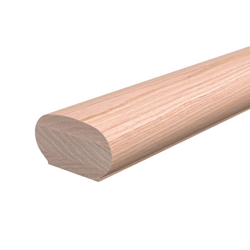EVERMARK - Stair Parts 6042 16 ft. Unfinished Red Oak Solid Wall Handrail
