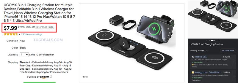 60% OFF 3-IN-1 CHARGING STATION!