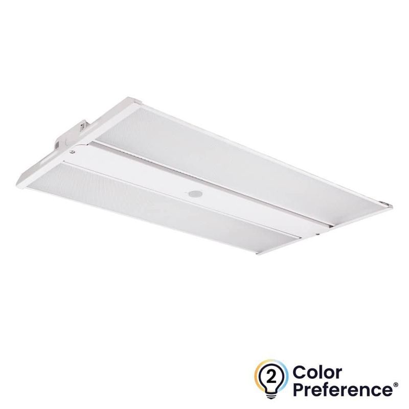 ETI LIGHTING - 2 ft. 400-Watt Equivalent Thin Profile LED Dimmable White High Bay Light 4000K 5000K 31,500 Lumens Workshop Garage