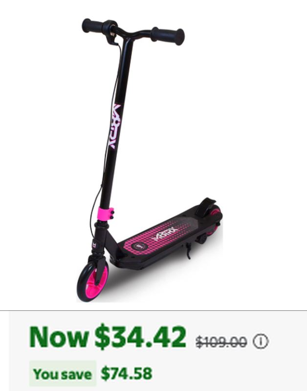 $109 M8TRX 12V KIDS ELECTRIC SCOOTER NOW $34.42
