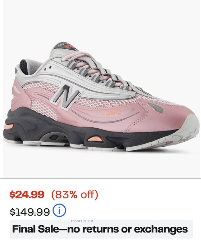 $24.99 NEW BALANCE 1000 SNEAKER @ NORDSTROM RACK