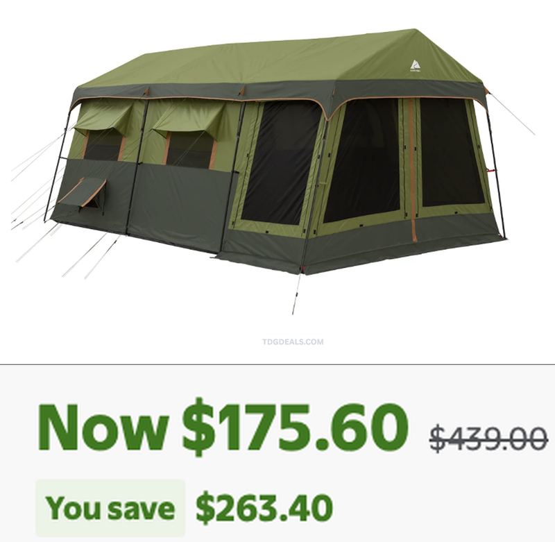 $439 OZARK TRAIL 8-PERSON APPALACHIAN TENT NOW $175.60