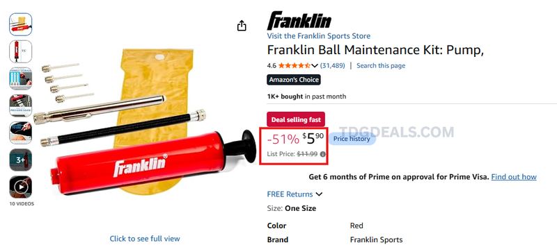 FRANKLIN SPORTS PUMP KIT 51% OFF 👀