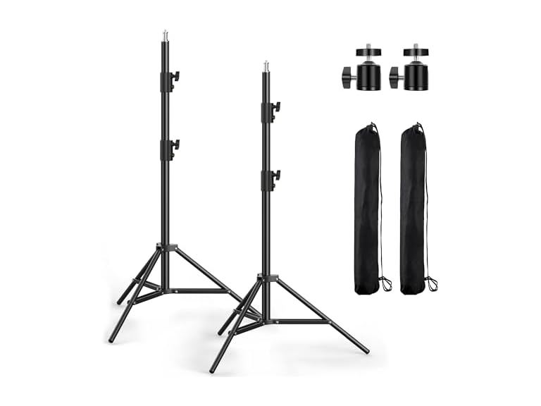 YiJYi 9.2ft Aluminum Light Stand 2-Pack