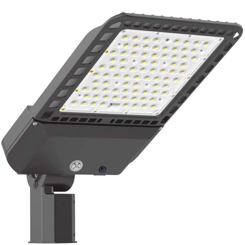 300-Watt 150° Bronze Integrated LED Parking Lot Area Light, Slip Fitter 5000K White 39000 Lumens with Photocell