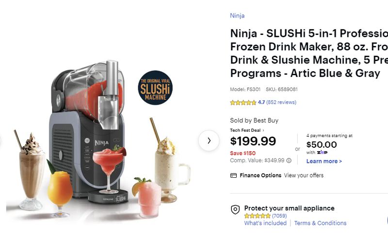 $199.99 - Ninja - SLUSHi 5-in-1 Professional Frozen Drink Maker, 88 oz