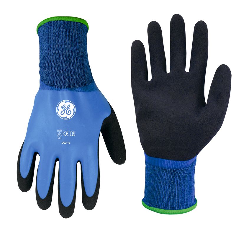 General Electric LATEX DOUBLE DIPPED GLOVE 12 PAIRS S