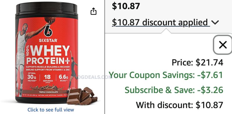 $21.74 SIX STAR WHEY PROTEIN DROPPED TO $10.87 🦾