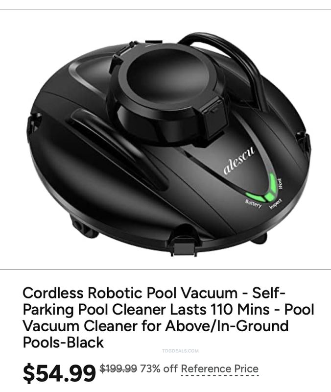 $199.99 ALESCU CORDLESS ROBOTIC POOL VACUUM NOW $54.99