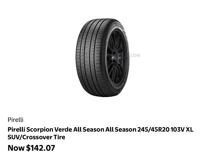 $142 Pirelli Scorpion Verde All Season Tire 245/45R20 103V XL