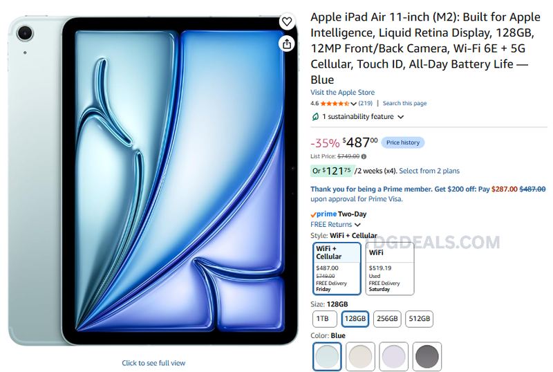 🔥 Apple iPad Air M2 Under $500!