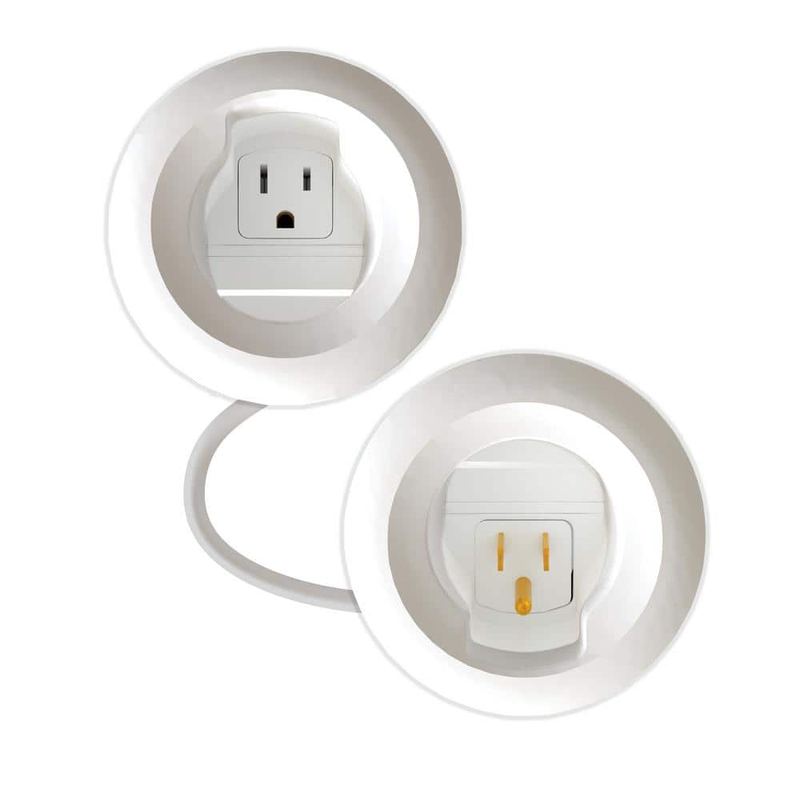 Legrand - Wiremold in Wall TV Power and Cable Grommet Kit with Mounting Brackets and Hole Saw, White