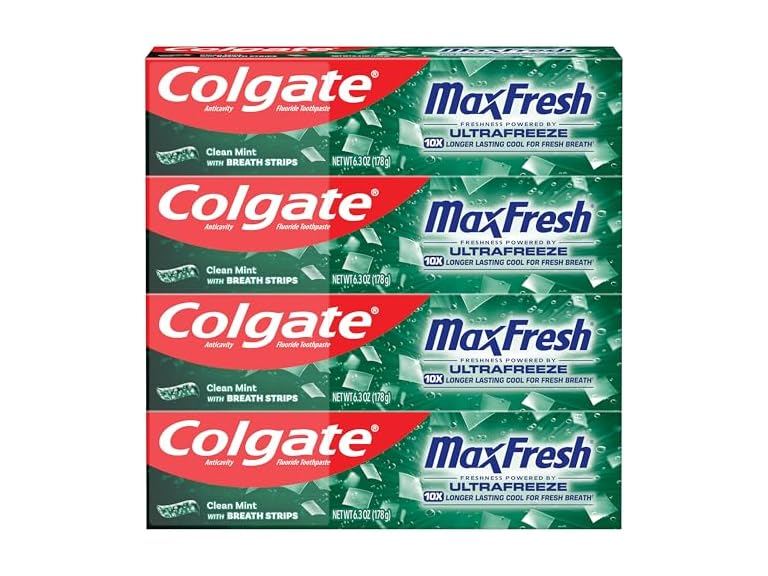 (8-Pack) Colgate MaxFresh Toothpaste Pack, 6.3 oz