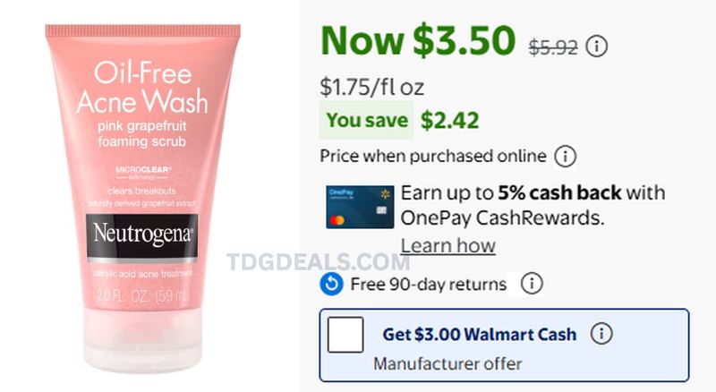 NEUTROGENA FACE SCRUB $0.50 AFTER WALMART CASH 🍊