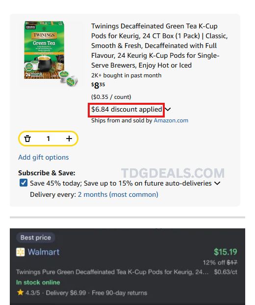 24 TWININGS K-CUPS FOR $8.35 👀
