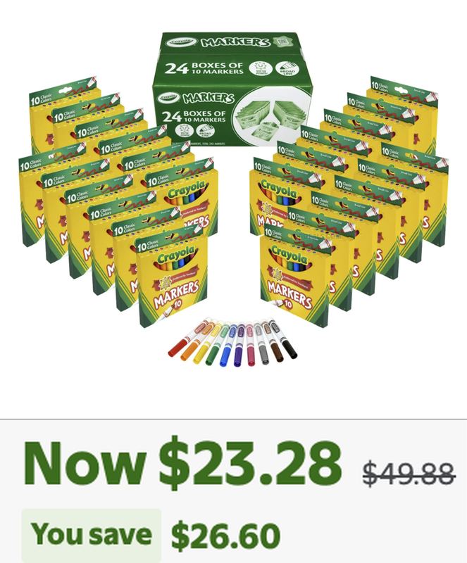 $62.99 CRAYOLA BROAD LINE MARKERS FOR $23.28