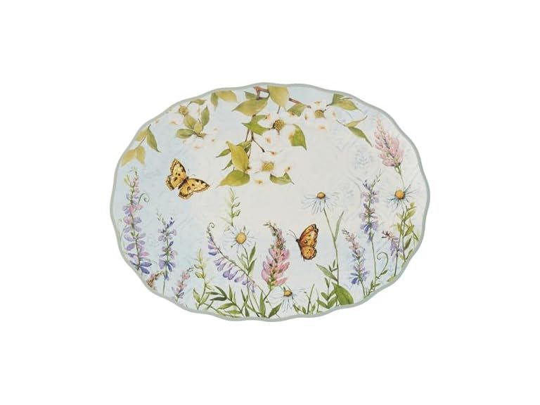 Easter Meadow 14x10.5-Inch Oval Serving Platter