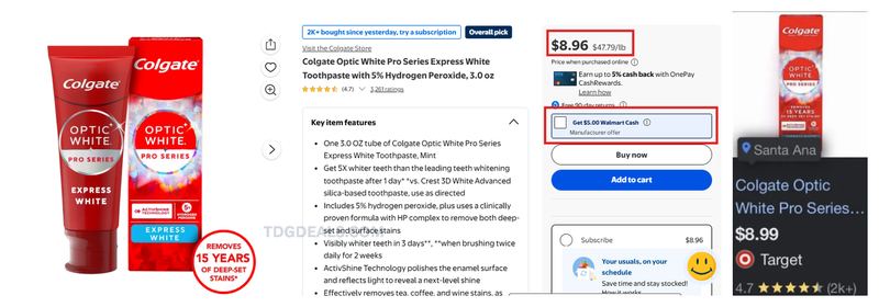COLGATE TOOTHPASTE FOR $3.96