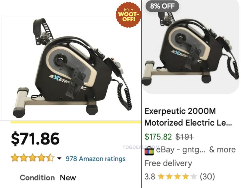 UNDER DESK EXERCISE BIKE FOR $71.86 @ WOOT