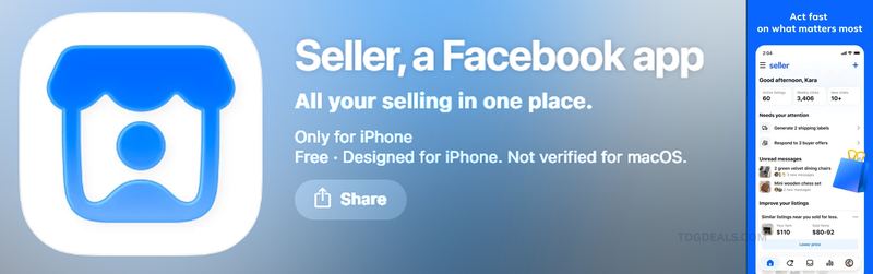 SELLER: META’S NEW FACEBOOK MARKETPLACE APP