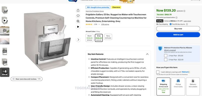 FRIGIDAIRE NUGGET ICE MAKER CLEARANCE