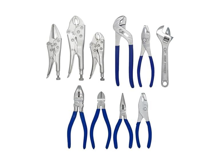 ULTRA STEEL 10 Piece Wrench and Plier Set