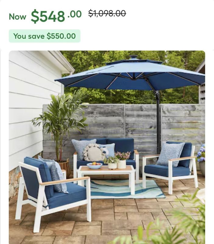 ALLEN + ROTH PATIO SET $548