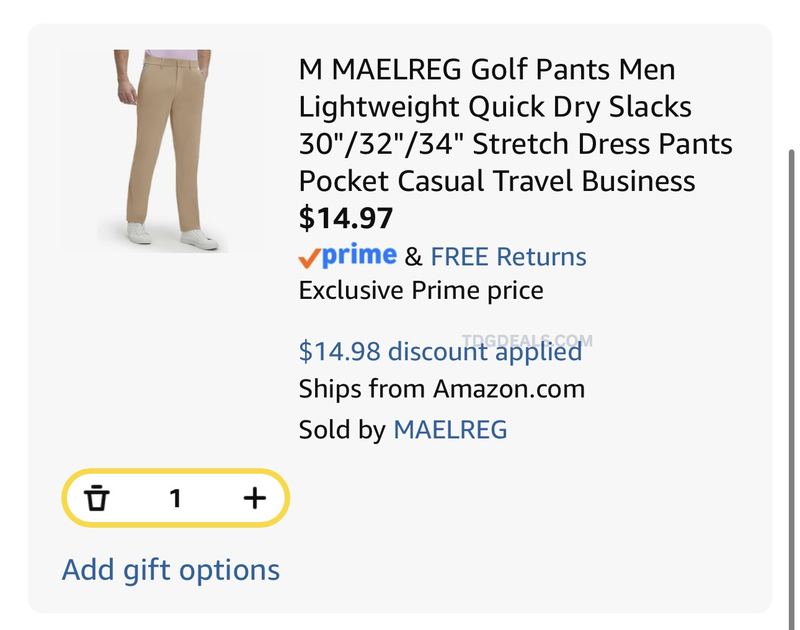 $15 MAELREG Men’s Golf Pants