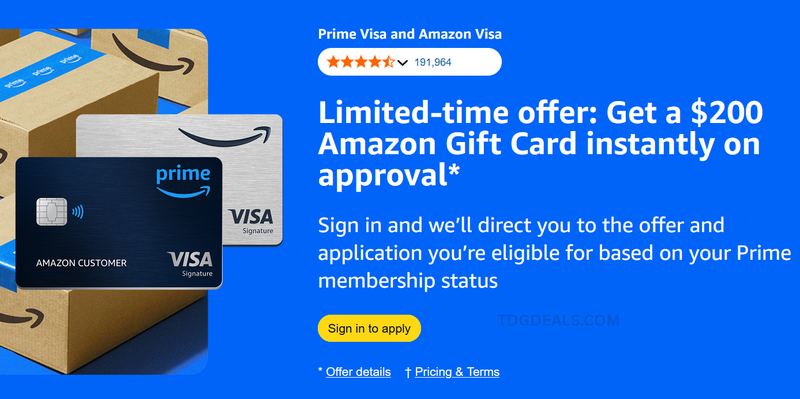 Amazon Prime Visa offer is back