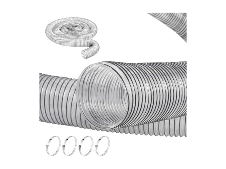 Dust Collection Hose, 4'' x 20', Thickened PVC