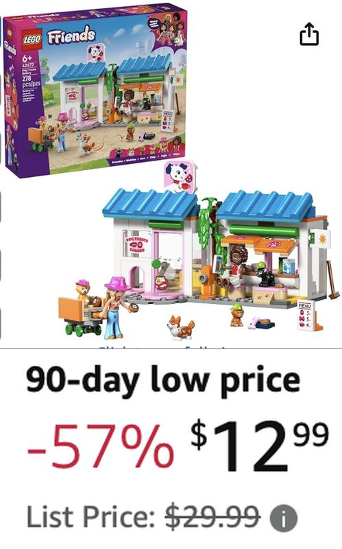 🚨  $29.99 LEGO FRIENDS DOG TREATS BAKERY FOR $12.99