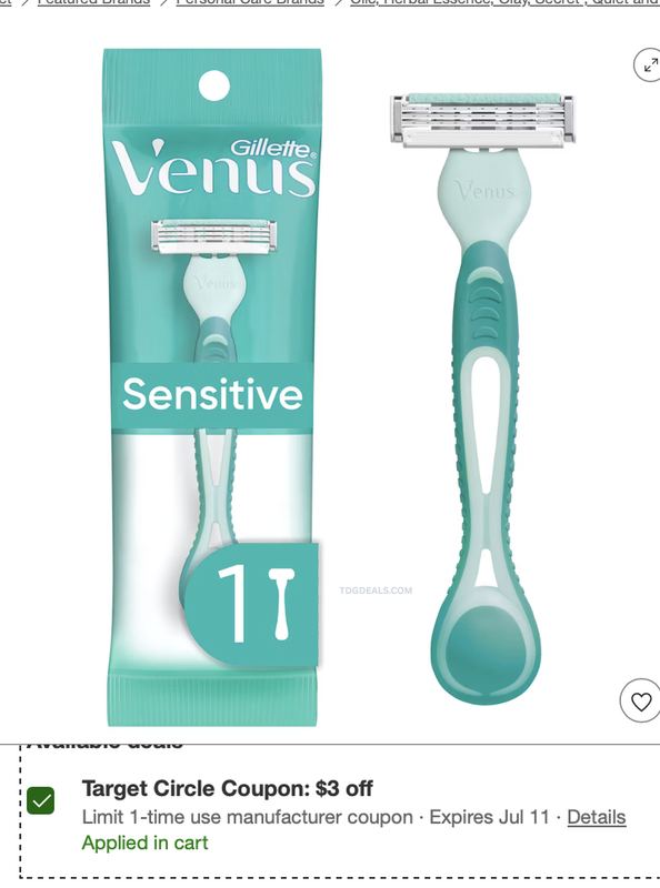 $3 OFF $1.99 SIMPLY RAZOR @ TARGET