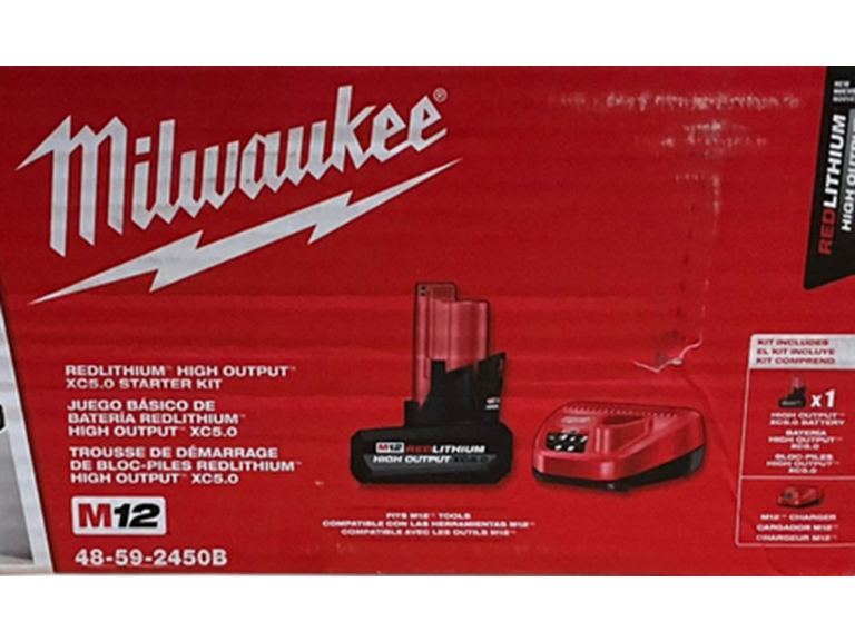 71% OFF: Milwaukee 48-59-2450B  M12 12V XC 5Ah Battery Kit