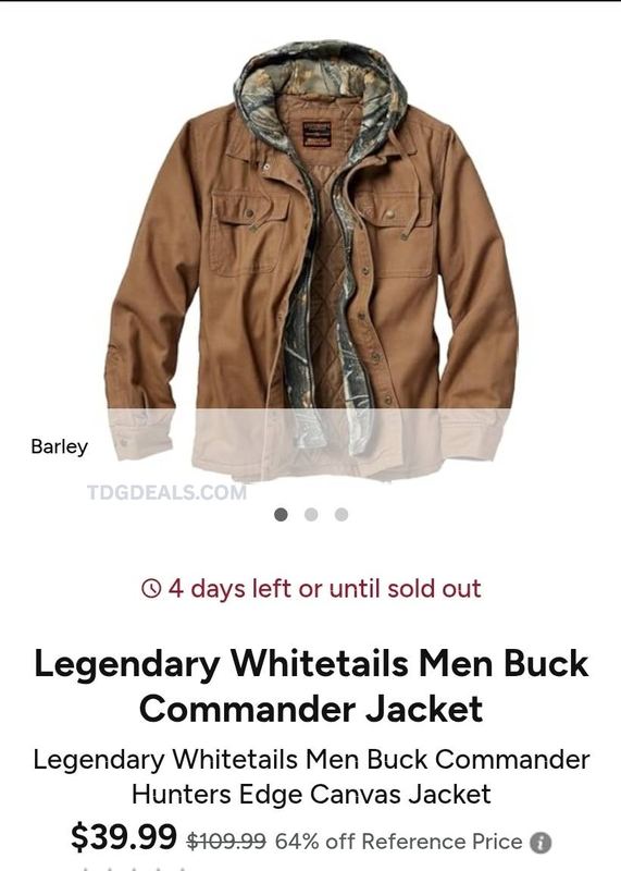 🔥 64% OFF LEGENDARY WHITETAILS BUCK COMMANDER JACKET 🔥