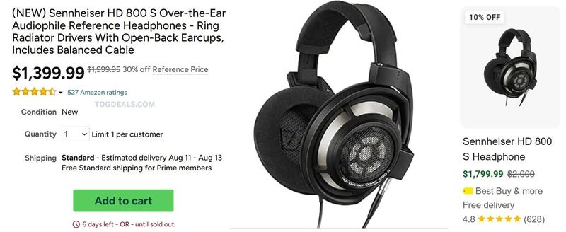 $1,400 SENNHIESER HEADPHONES ON AMAZON OUTLET