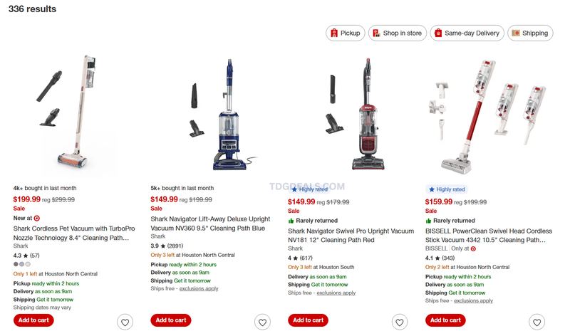 TARGET VACUUM DEALS — FROM $149.99