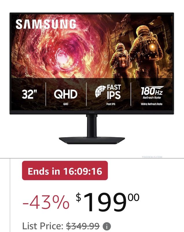 SAMSUNG 32” ODYSSEY G5 ONLY $199