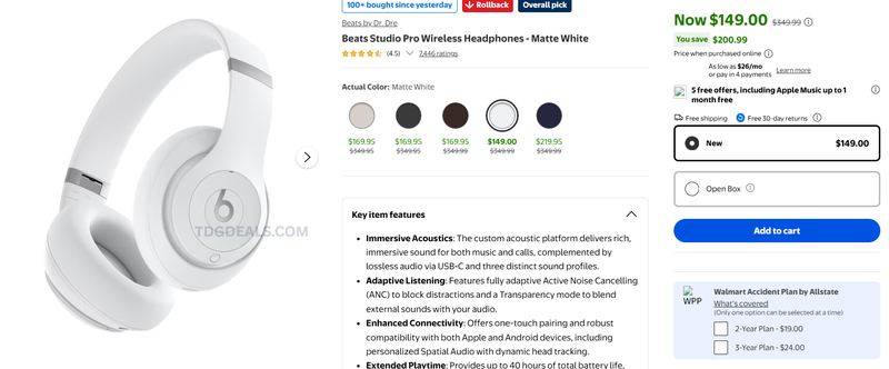 $150 Beats Studio Pro Wireless Headphones 🎧