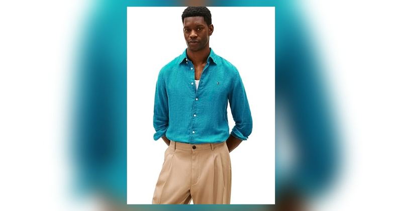 $46.59 TOMMY HILFIGER LINEN BUTTON-DOWN