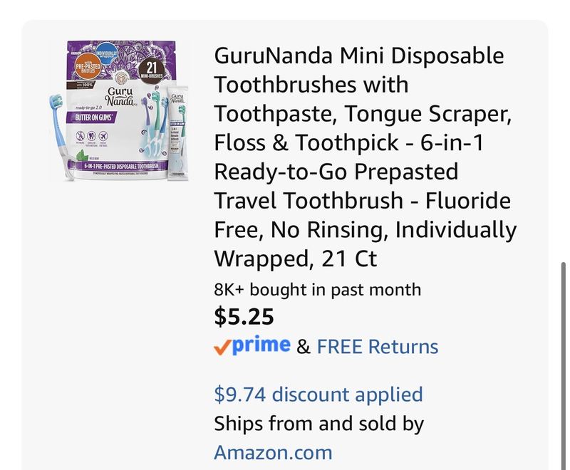 21-Count Guru Nanda Mini Toothbrushes