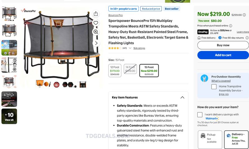 15FT TRAMPOLINE DEAL 🏀