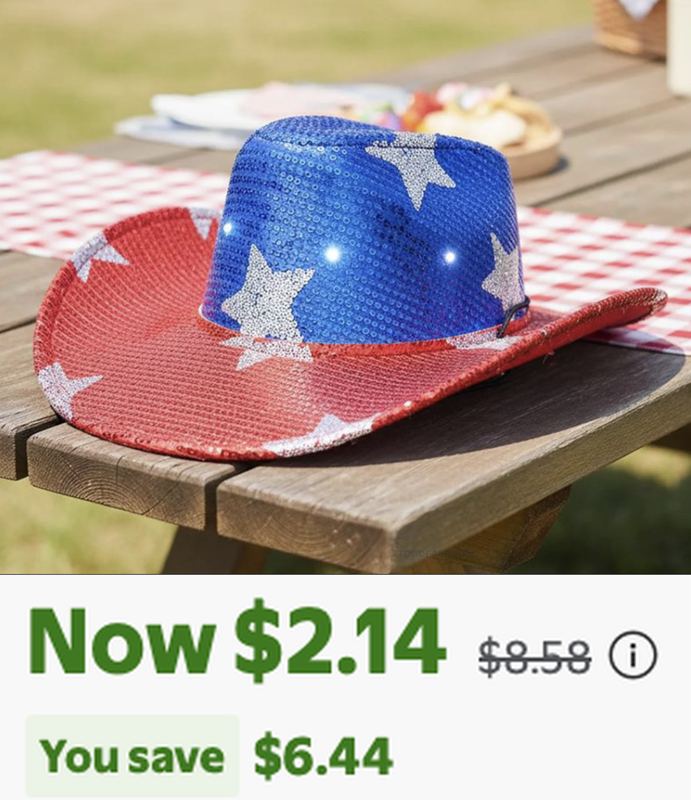 $8.58 LIGHT-UP COWBOY HAT FOR $2.14 🤠