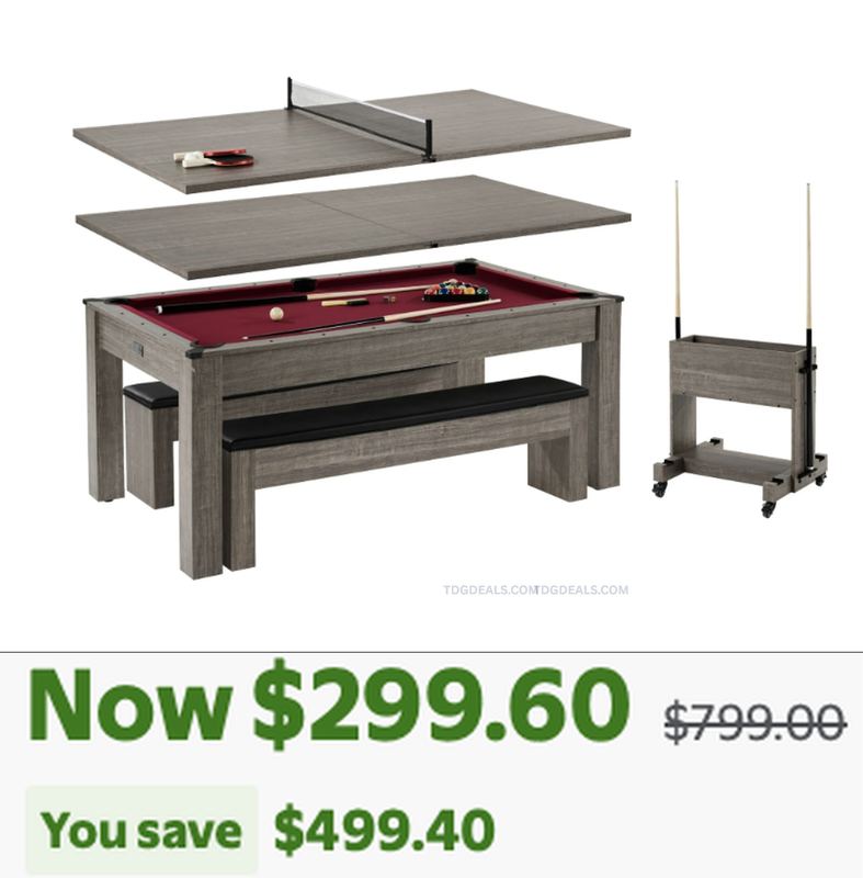 $299.60 BARRINGTON 6 FT 3-IN-1 POOL TABLE @ WALMART 🎱