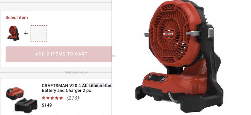 $79 CRAFTSMAN V20 MISTING FAN @ ACE HARDWARE