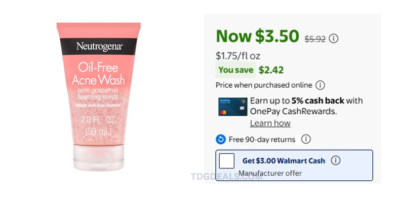 NEUTROGENA FACE SCRUB 50¢ NET