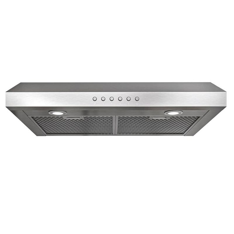 Airmeet - 30 in. 900 CFM Ducted Under Cabinet Range Hood in Stainless Steel with 3-Venting Options, Remote, Push Button