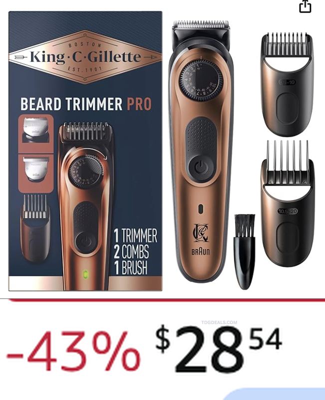 King C. Gillette Beard Trimmer PRO is -43% off